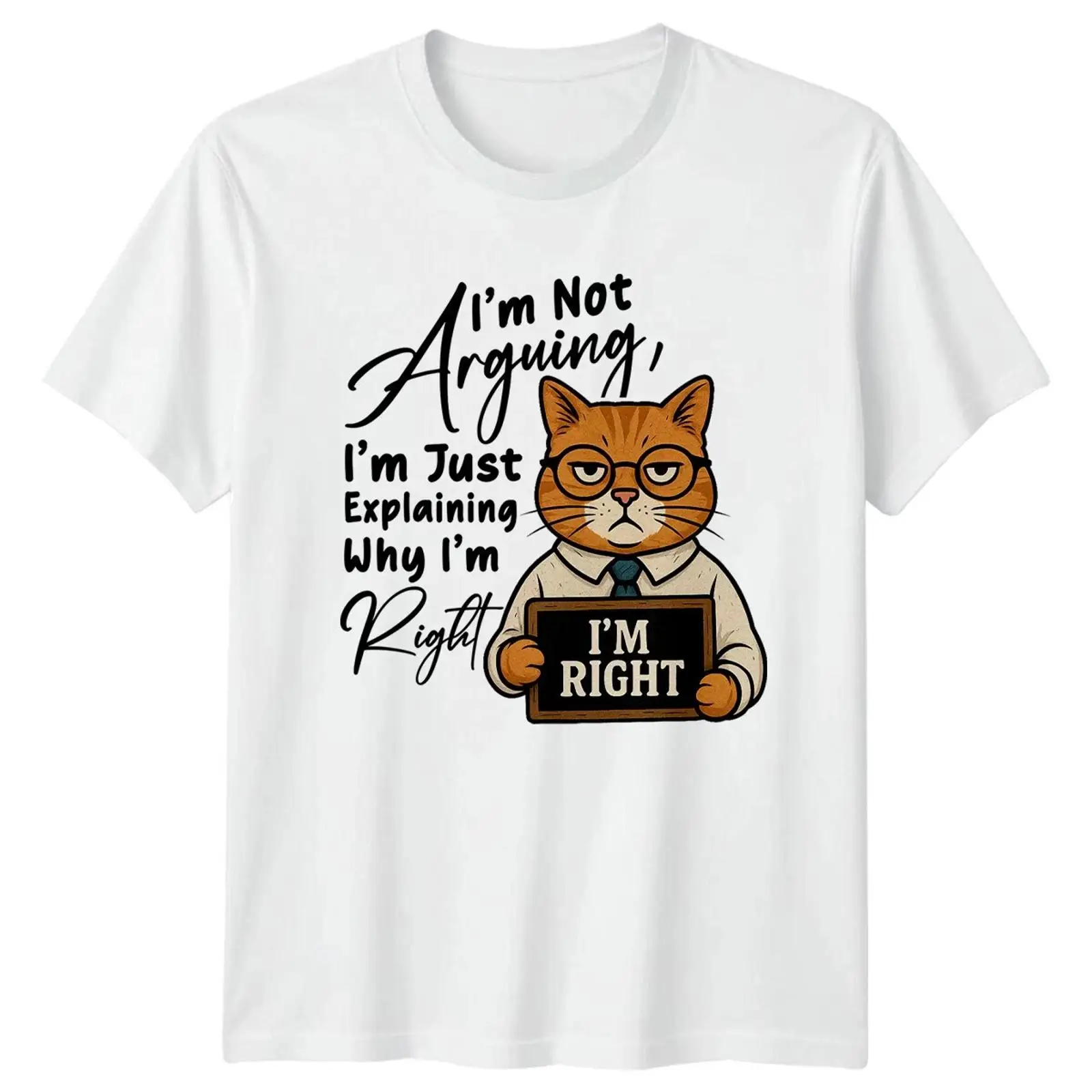 Vintage Fashion Herren - Im Not Arguing Cat Right Lustiges