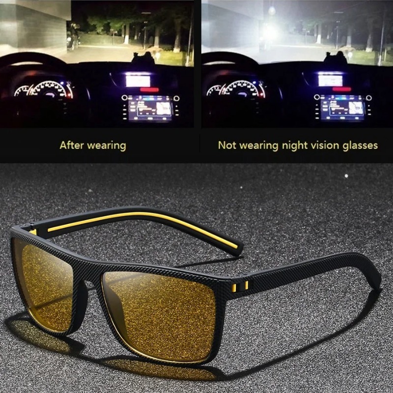 Vintage Fashion Streetwear - Fashion Vintage Square Yellow Night Vision