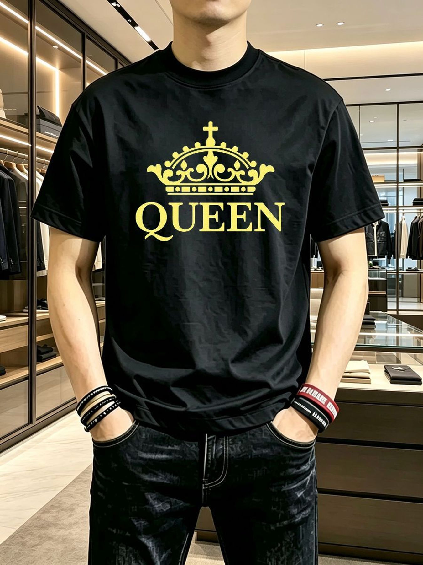Vintage Fashion Queen - Queen Crown Graphic T Shirt Vintage