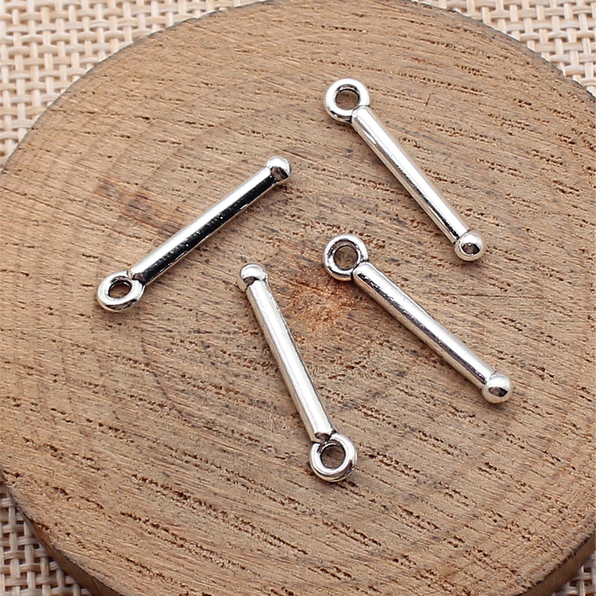 Vintage Fashion Words - 80pcs 22x4.3mm(0.87x0.17inch) Antique Silver Color Drumstick