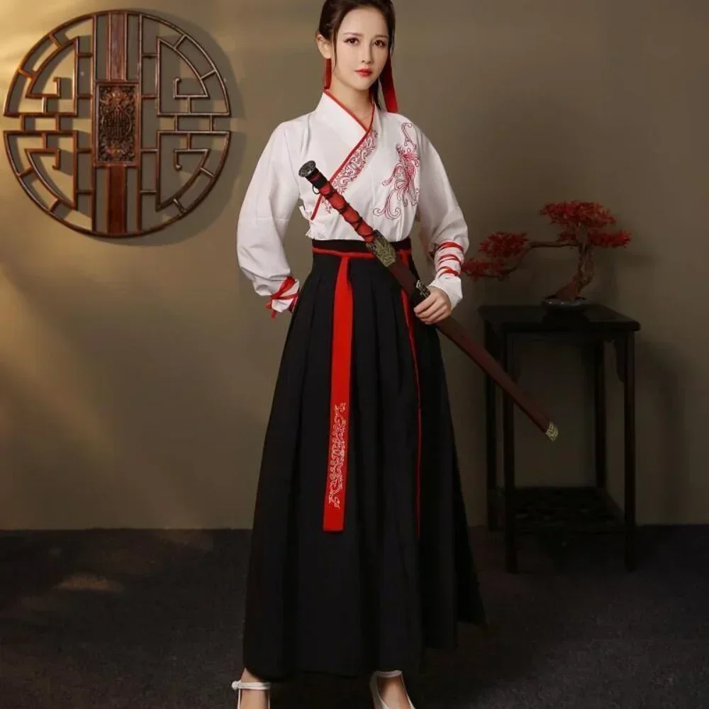 Vintage Fashion Queen - Modern Hanfu Women Top Skirt 2