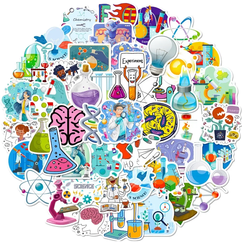 50PCS Cartoon Science Lab Stic - Vintage Fashion Art review and price