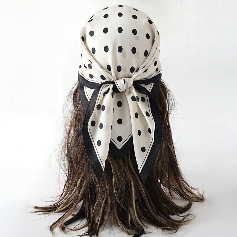 Vintage Polka Dot Print Square - Vintage Fashion Hijab review and price