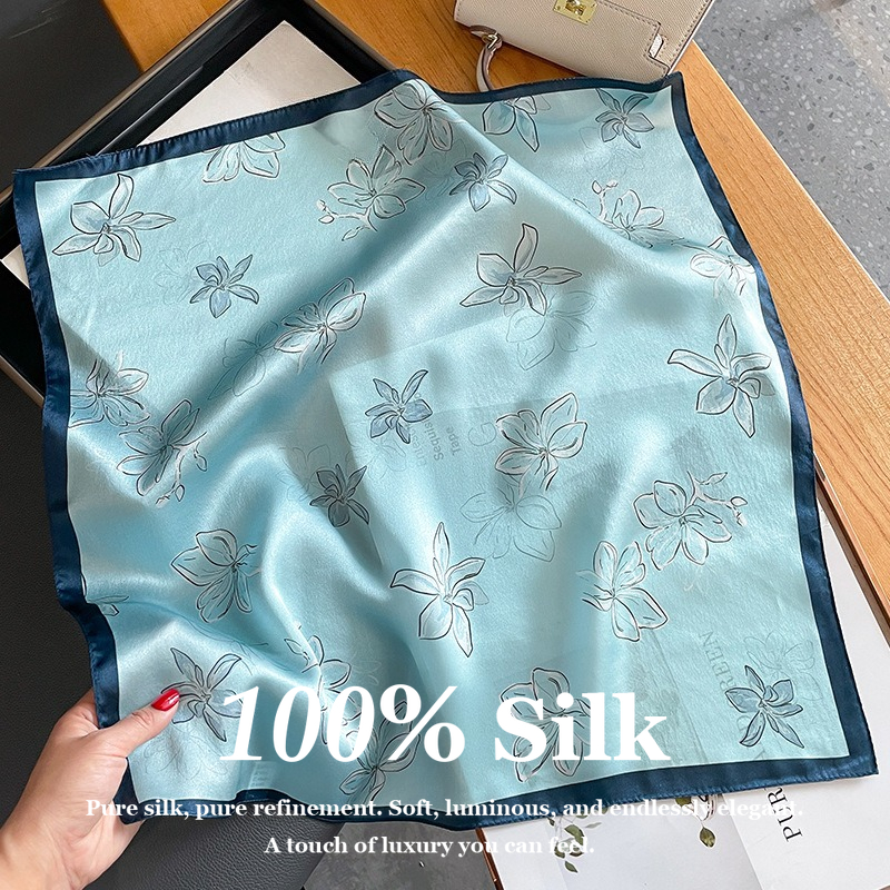 53x53cm Small Square 100% Real - Vintage Fashion Hijab review and price