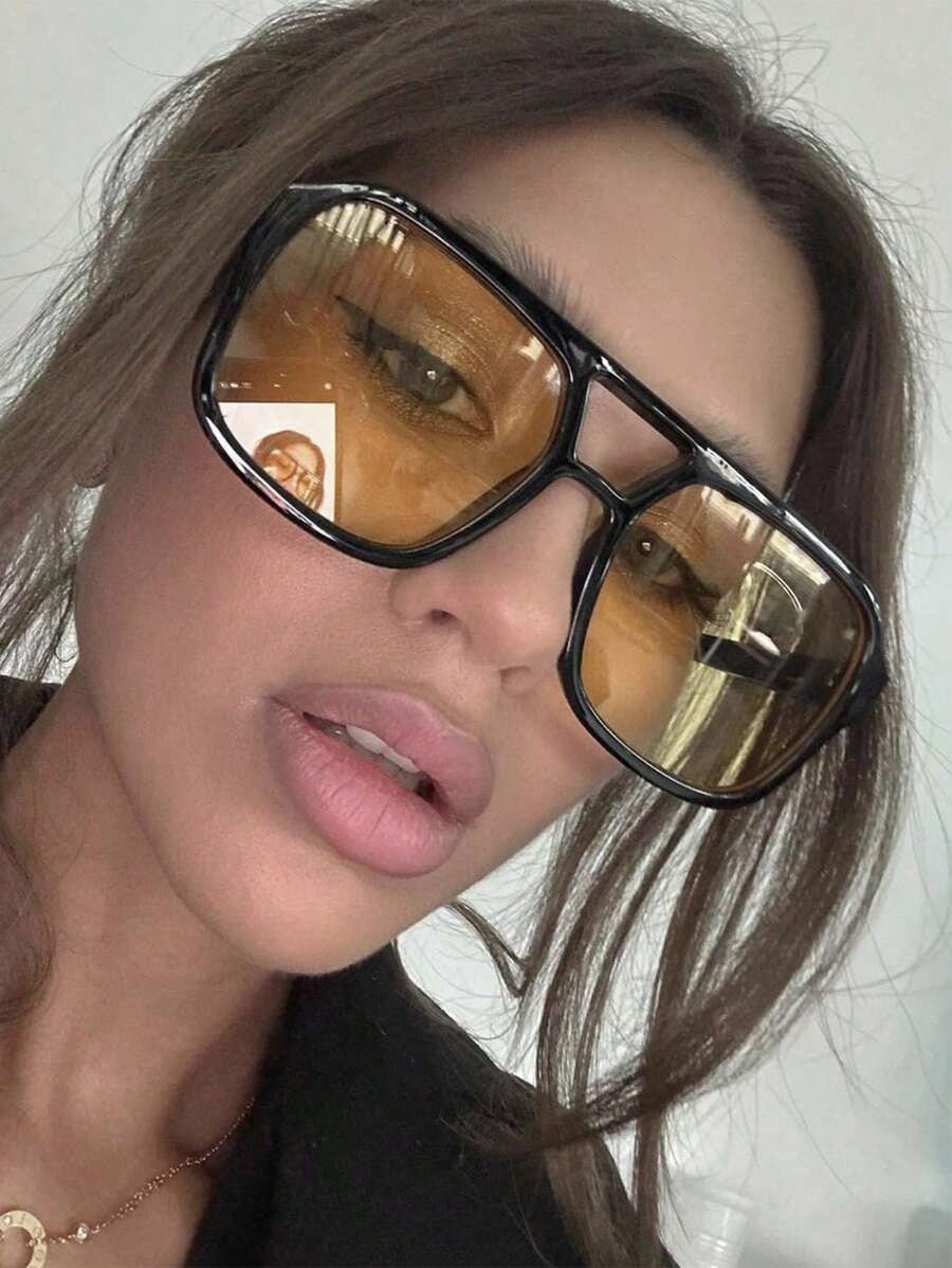 Geometric Frame Fashion Glasse - Vintage Fashion Looks review and price