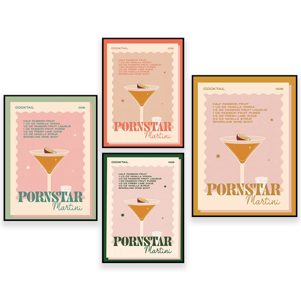 Retro Cocktail Pornstar Martin - Vintage Fashion Illustrations review and price