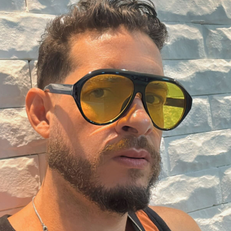 Fashion Oversized Pilot Sungla - Vintage Fashion Streetwear review and price