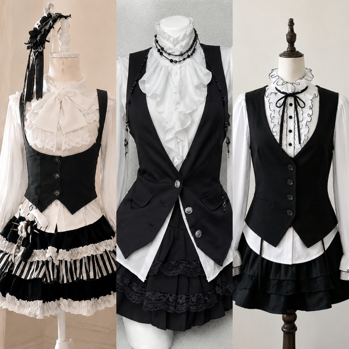 French Court Retro Three Piece - Vintage Fashion Retro Outfit review and price