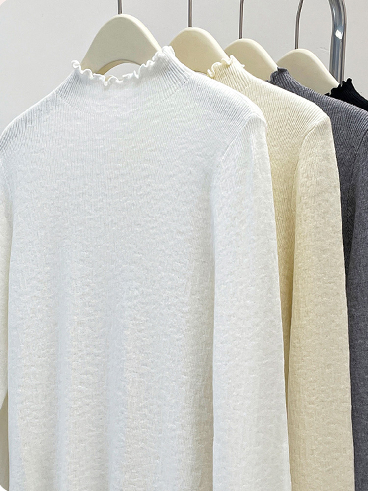 2024 Autumn New Colorful Stitc - Turtleneck Knit 90S review and price