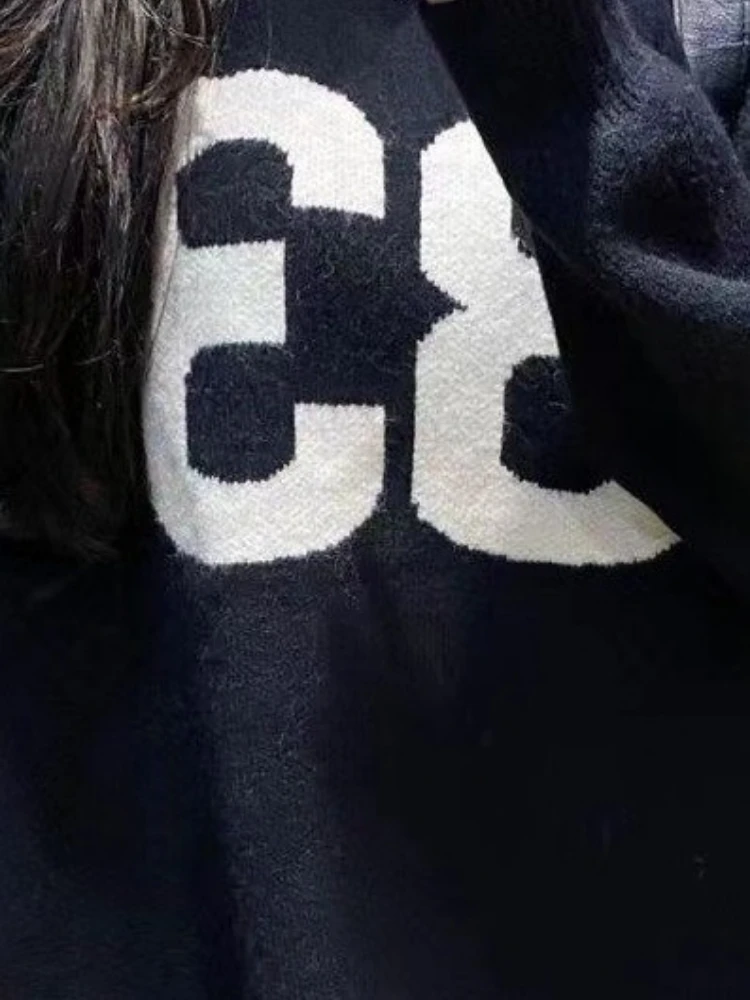Y2K Vintage Knitted Sweater Wo - Vintage Fashion Streetwear review and price