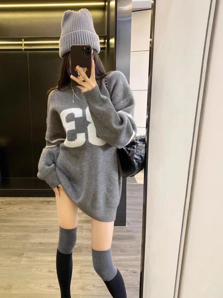 Y2K Vintage Knitted Sweater Wo - Vintage Fashion Streetwear review and price