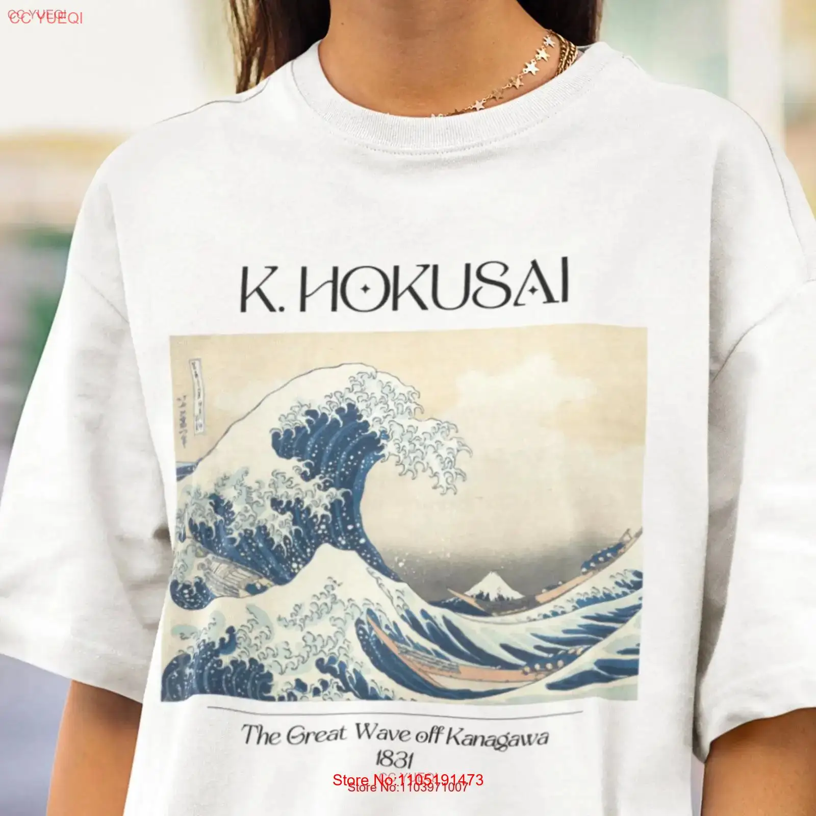 Katsushika Hokusai The Great W - Vintage Fashion Art review and price