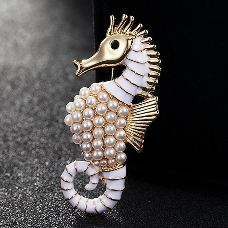 Sea Horse Brooches Wedding Bro - Vintage Fashion Hijab review and price