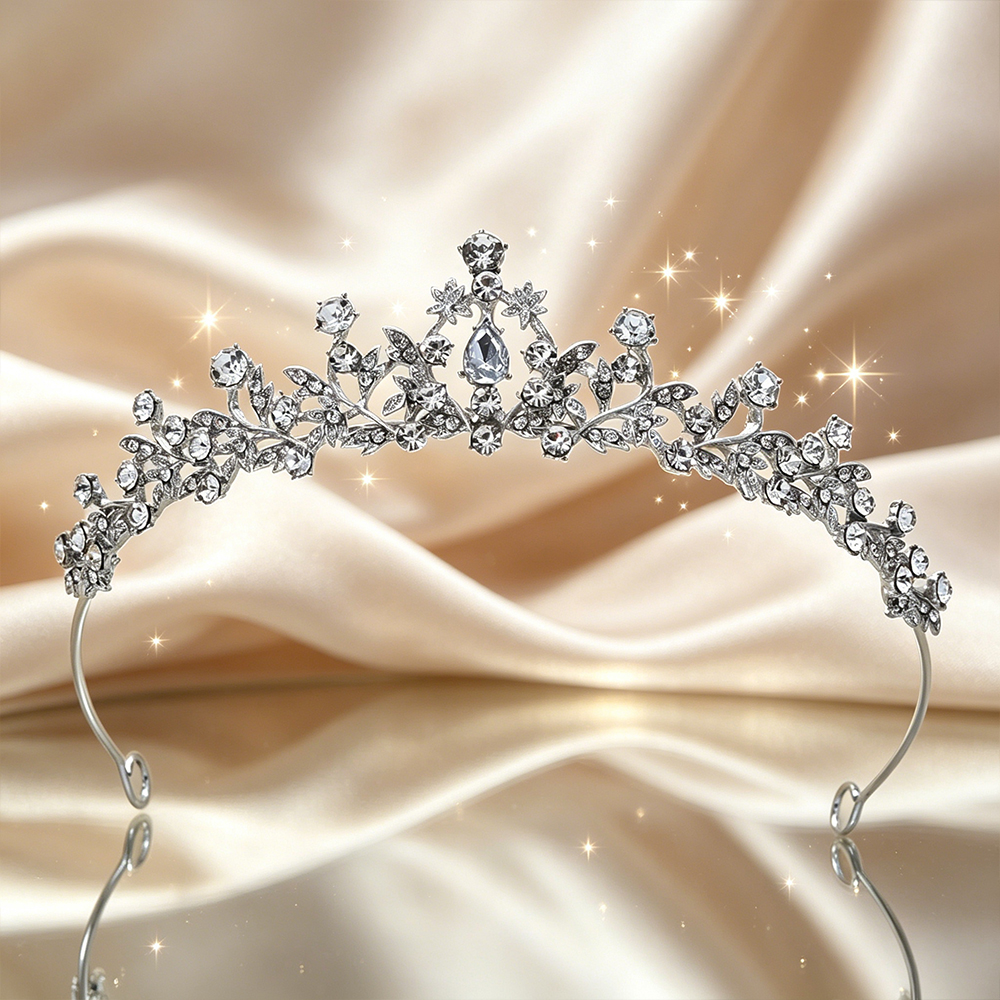 Silver Floral Vine Bridal Tiar - Vintage Fashion Queen review and price