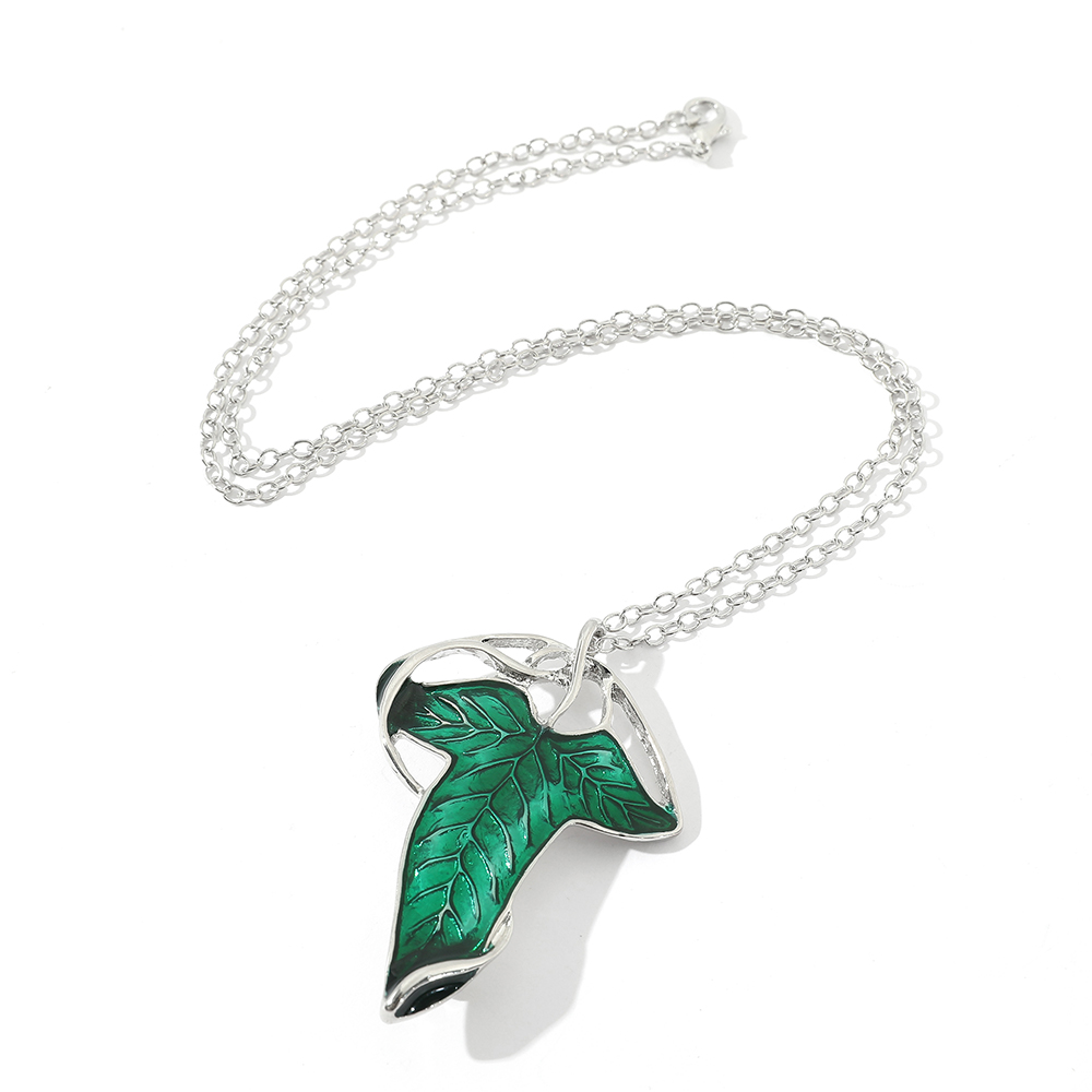 Vintage Green Leaf Pendant Nec - Vintage Fashion Words review and price
