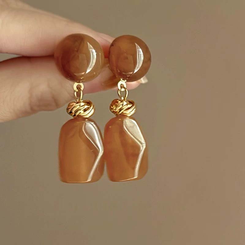 Vintage Warm Brown Amber Resin - Vintage Fashion Retro Outfit review and price