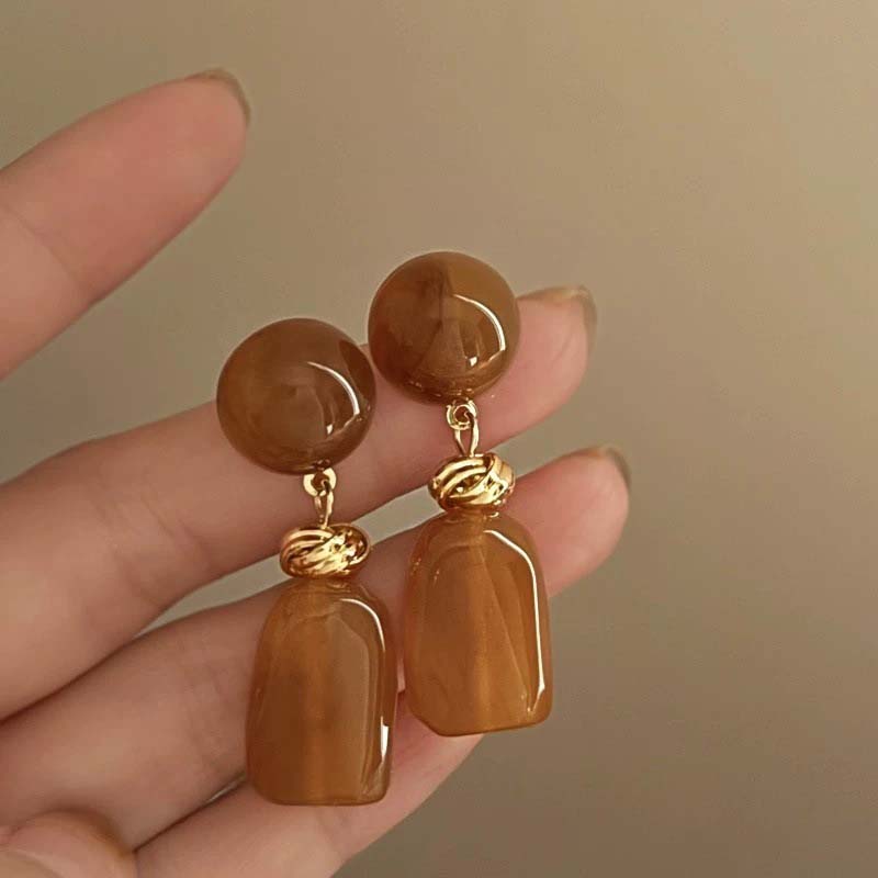 Vintage Warm Brown Amber Resin - Vintage Fashion Retro Outfit review and price