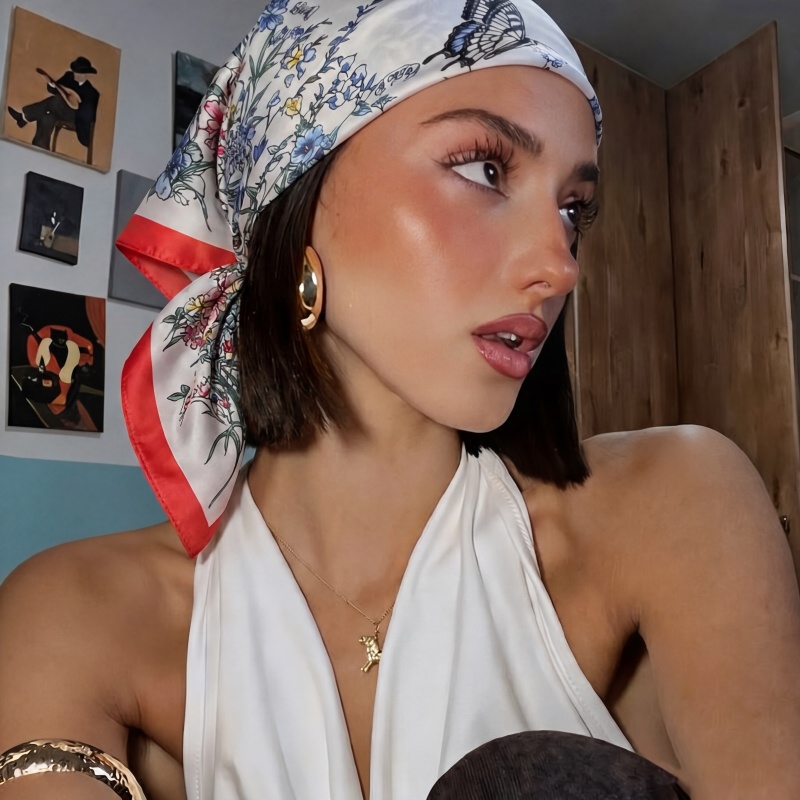 Fashion Square Silk Scarf Vint - Vintage Fashion Hijab review and price