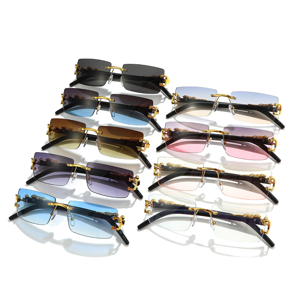 1PCS Fashion Vintage Rimless S - Vintage Fashion Streetwear review and price