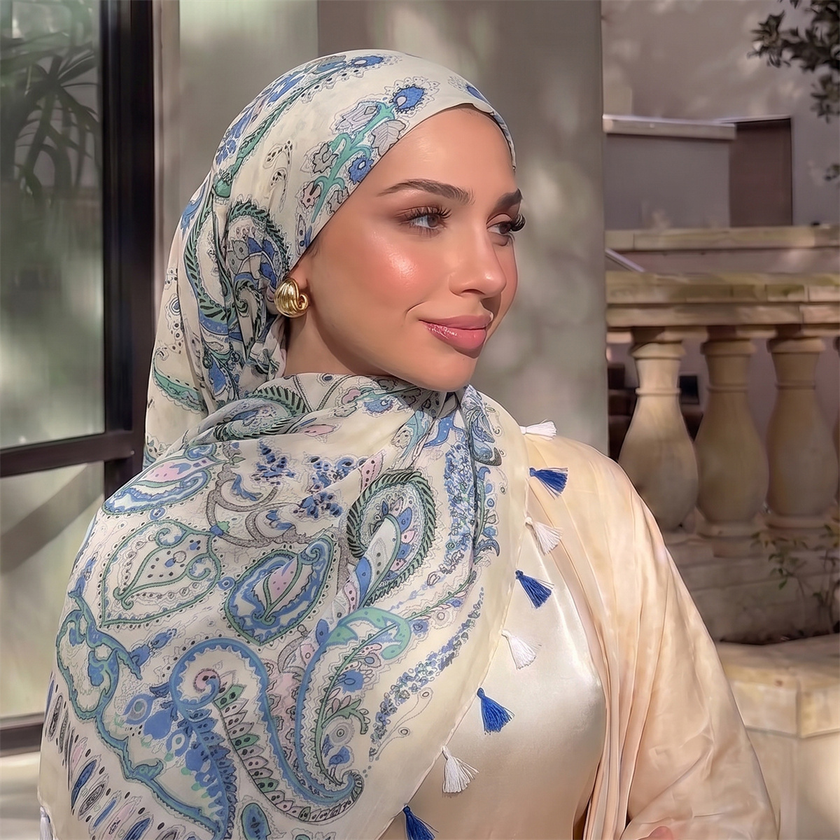 Vintage Paisley Print Tassel H - Vintage Fashion Hijab review and price