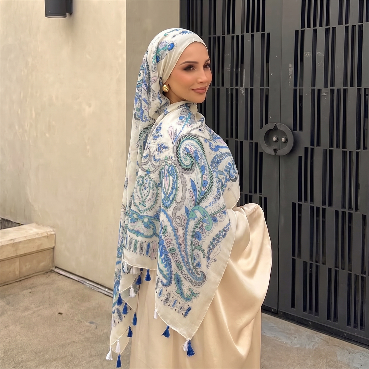 Vintage Paisley Print Tassel H - Vintage Fashion Hijab review and price
