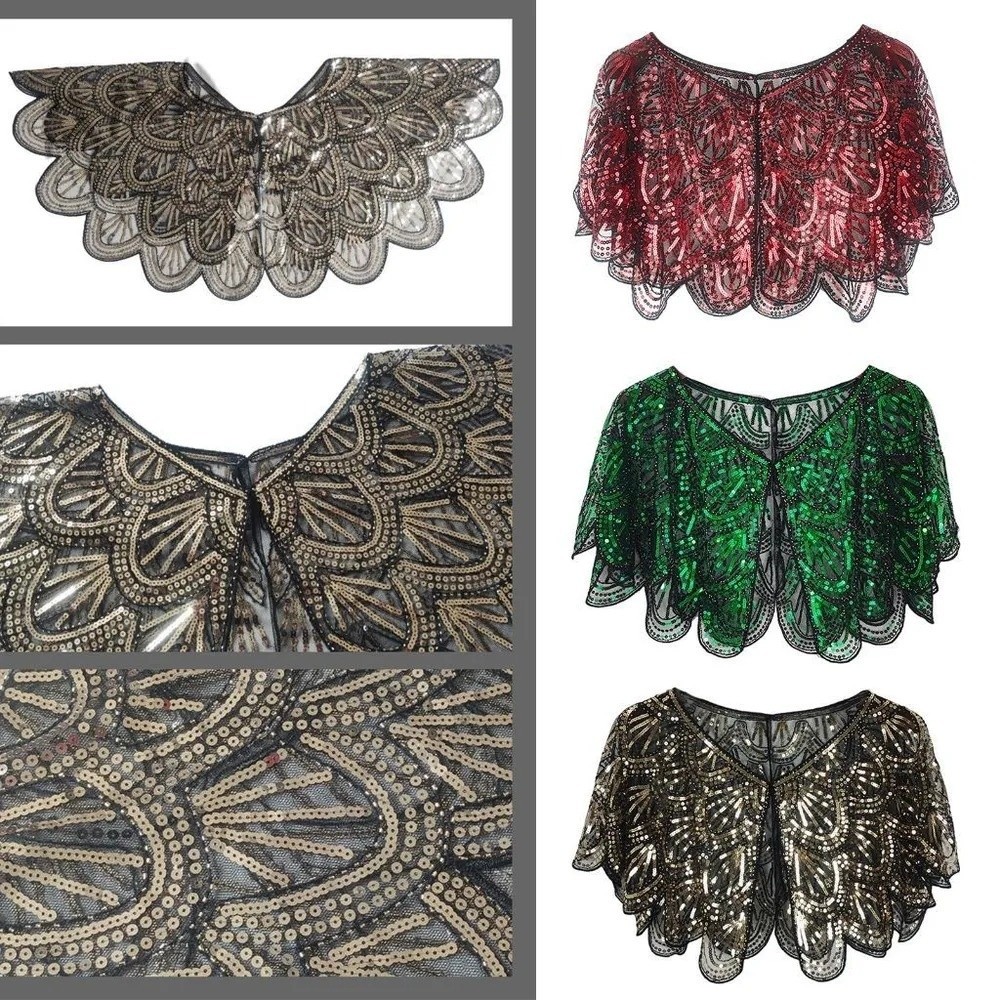 Art Deco Hollowed-out Shawl Be - Vintage Fashion Art review and price