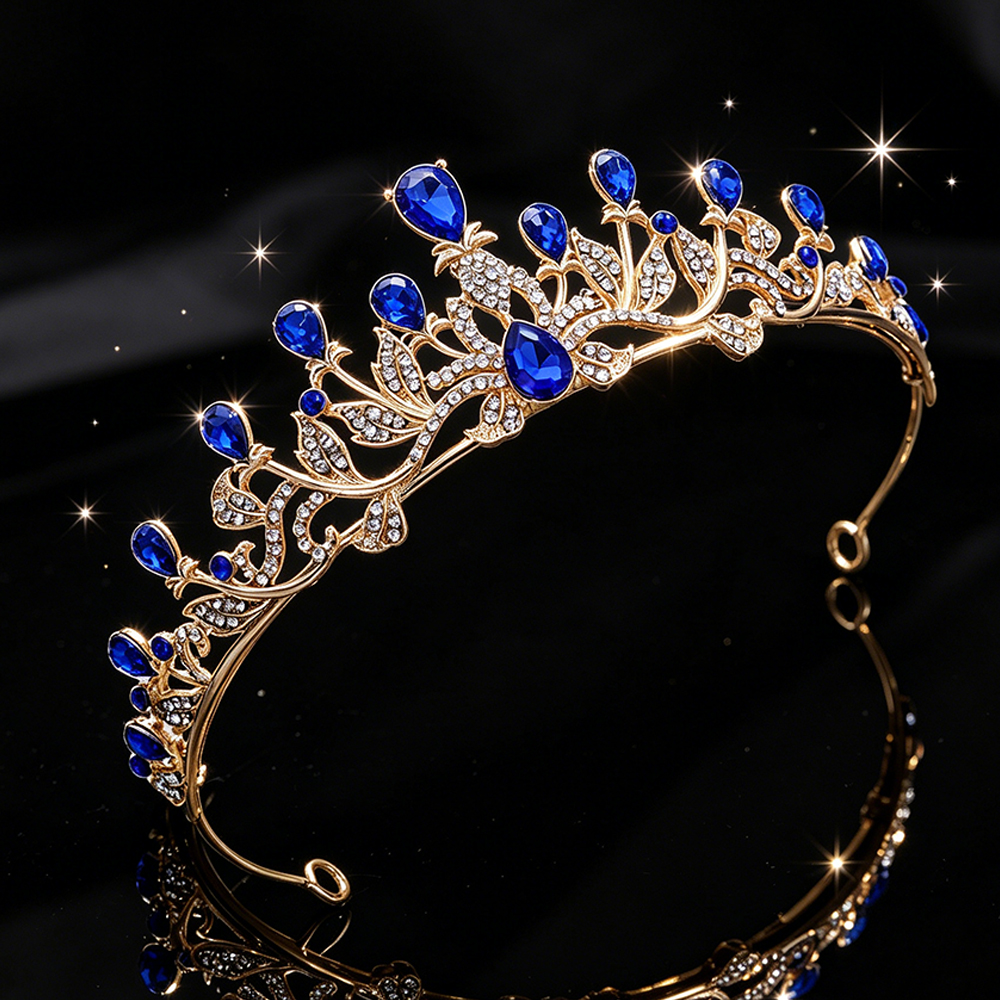 Baroque Crystal Leaf Bridal Ti - Vintage Fashion Queen review and price