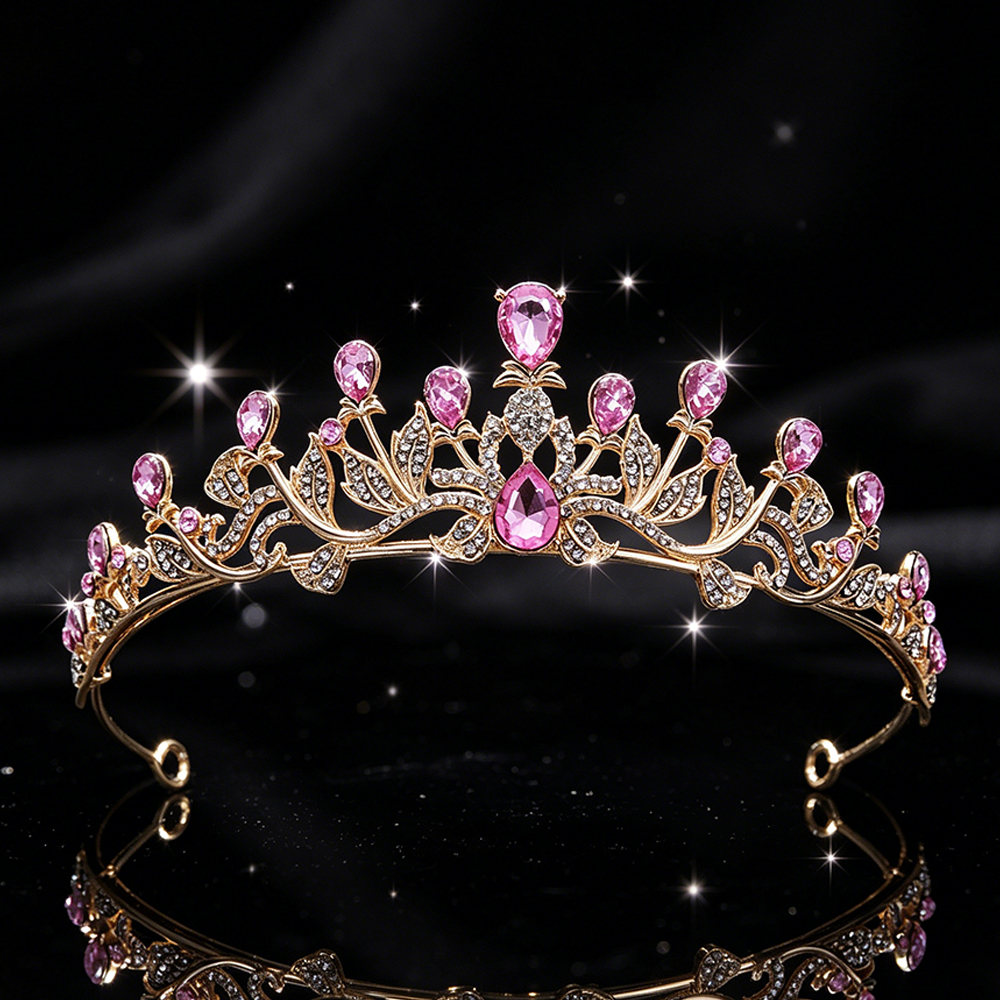 Baroque Crystal Leaf Bridal Ti - Vintage Fashion Queen review and price