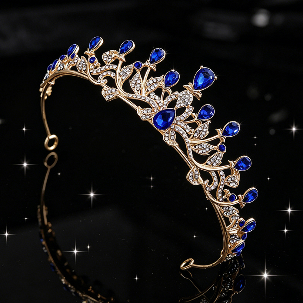 Baroque Crystal Leaf Bridal Ti - Vintage Fashion Queen review and price