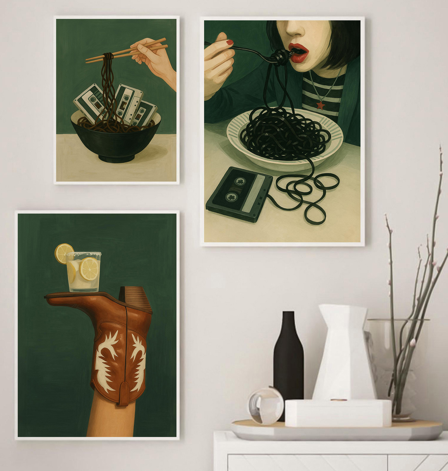 1pc Frameless Retro Style Mini - Vintage Fashion Illustrations review and price