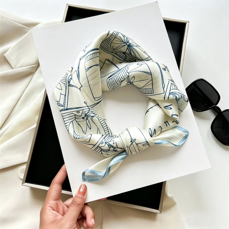 Vintage Sketch Print Satin Sma - Vintage Fashion Art review and price