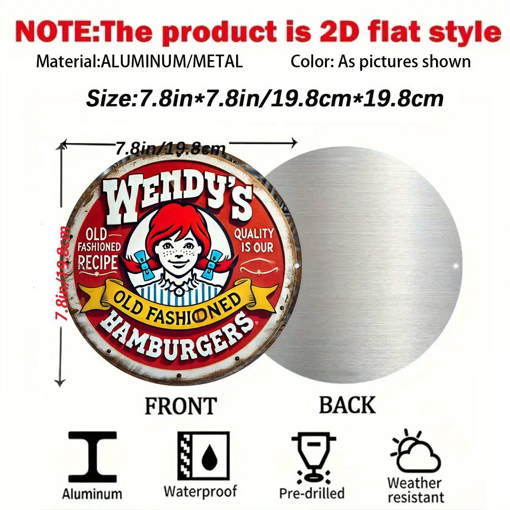 Tin Sign - Vintage Wendy's Old - Vintage Fashion Hamburg review and price
