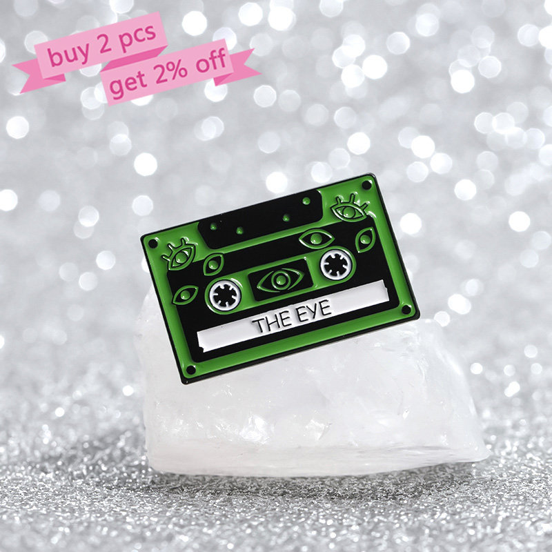 90s Retro Cassettes Enamel Pin - Vintage Fashion Archive review and price