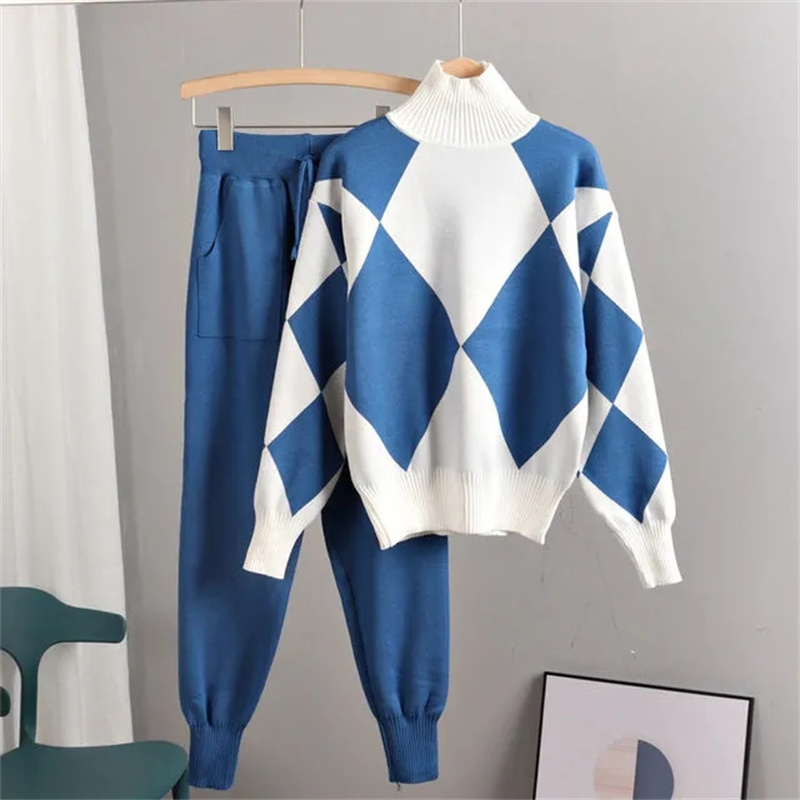 Fall Winter Warm Knit 2 Piece  - Turtleneck Knit 90S review and price