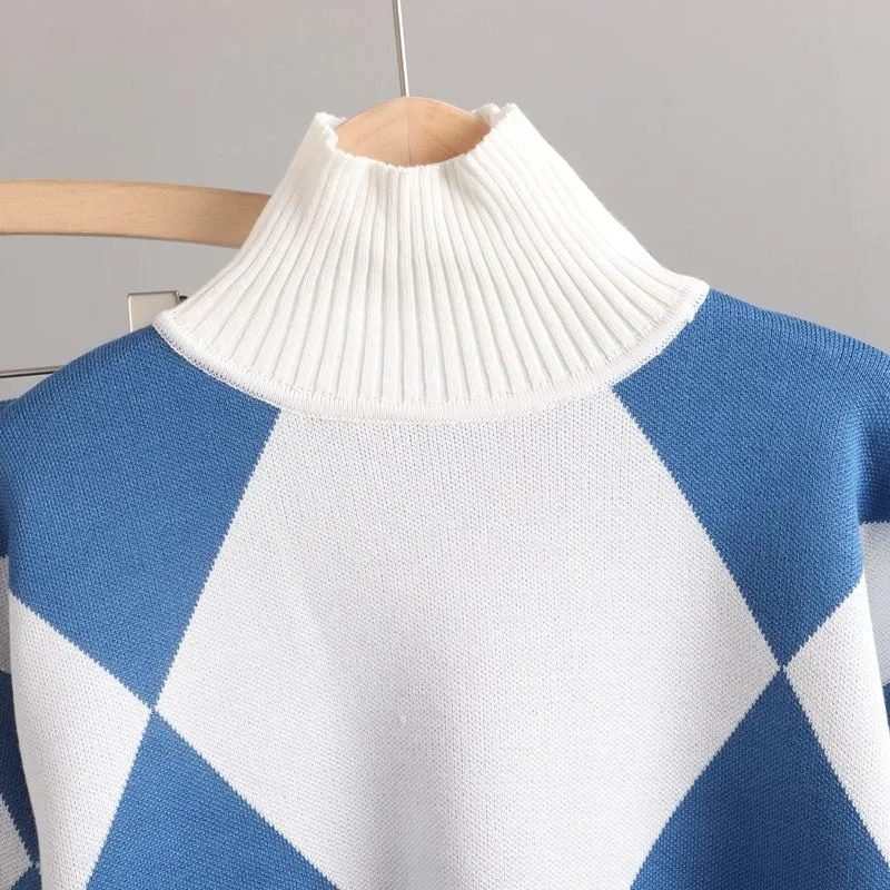 Fall Winter Warm Knit 2 Piece  - Turtleneck Knit 90S review and price