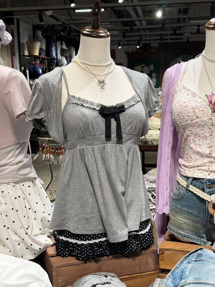 Korean Y2k Kawaii Two Piece To - Vintage Fashion Retro Outfit review and price