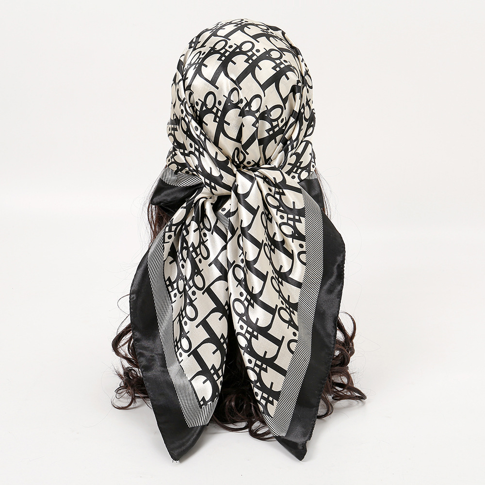 1 Pcs 90cm Ladies' Silk Scarf  - Vintage Fashion Hijab review and price
