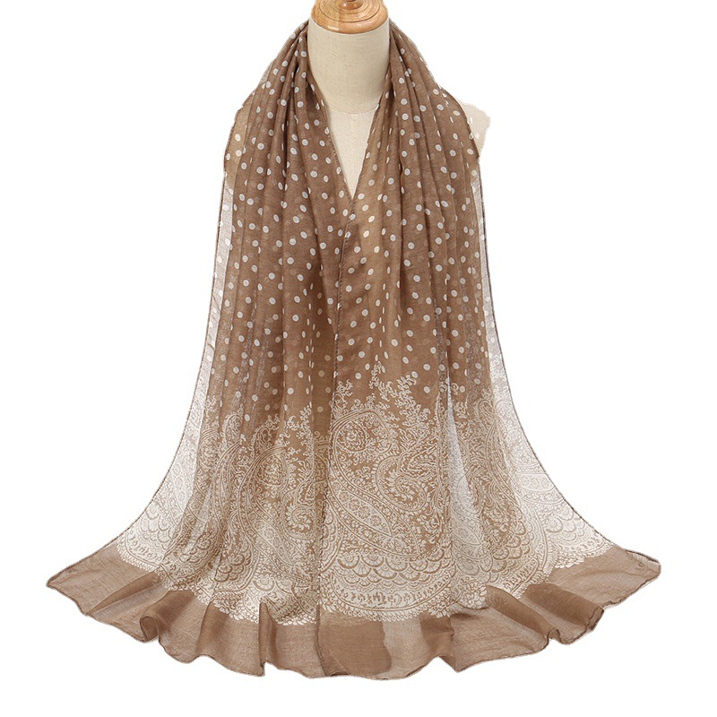 Vintage Gradient Polk Dot Cott - Vintage Fashion Hijab review and price
