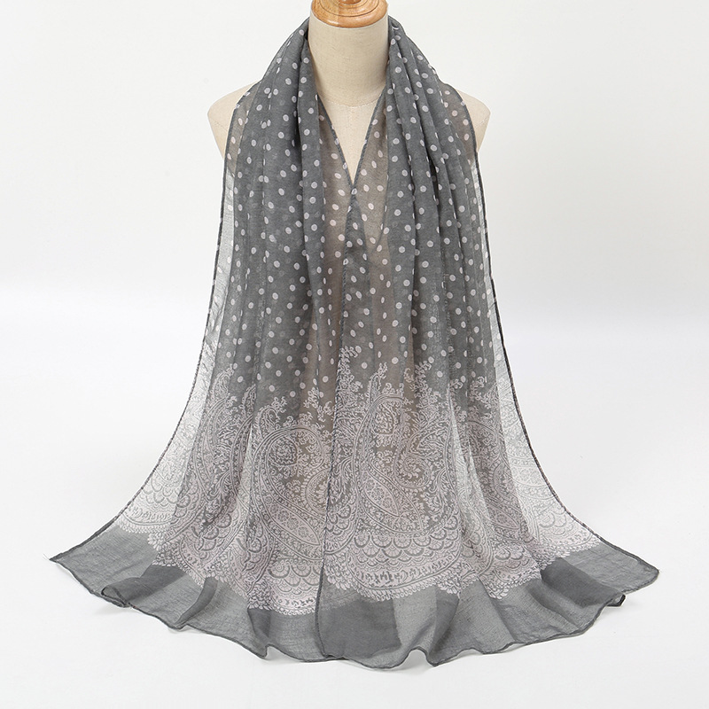 Vintage Gradient Polk Dot Cott - Vintage Fashion Hijab review and price