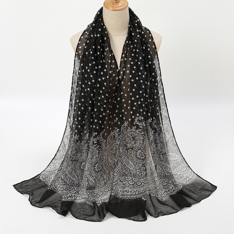 Vintage Gradient Polk Dot Cott - Vintage Fashion Hijab review and price