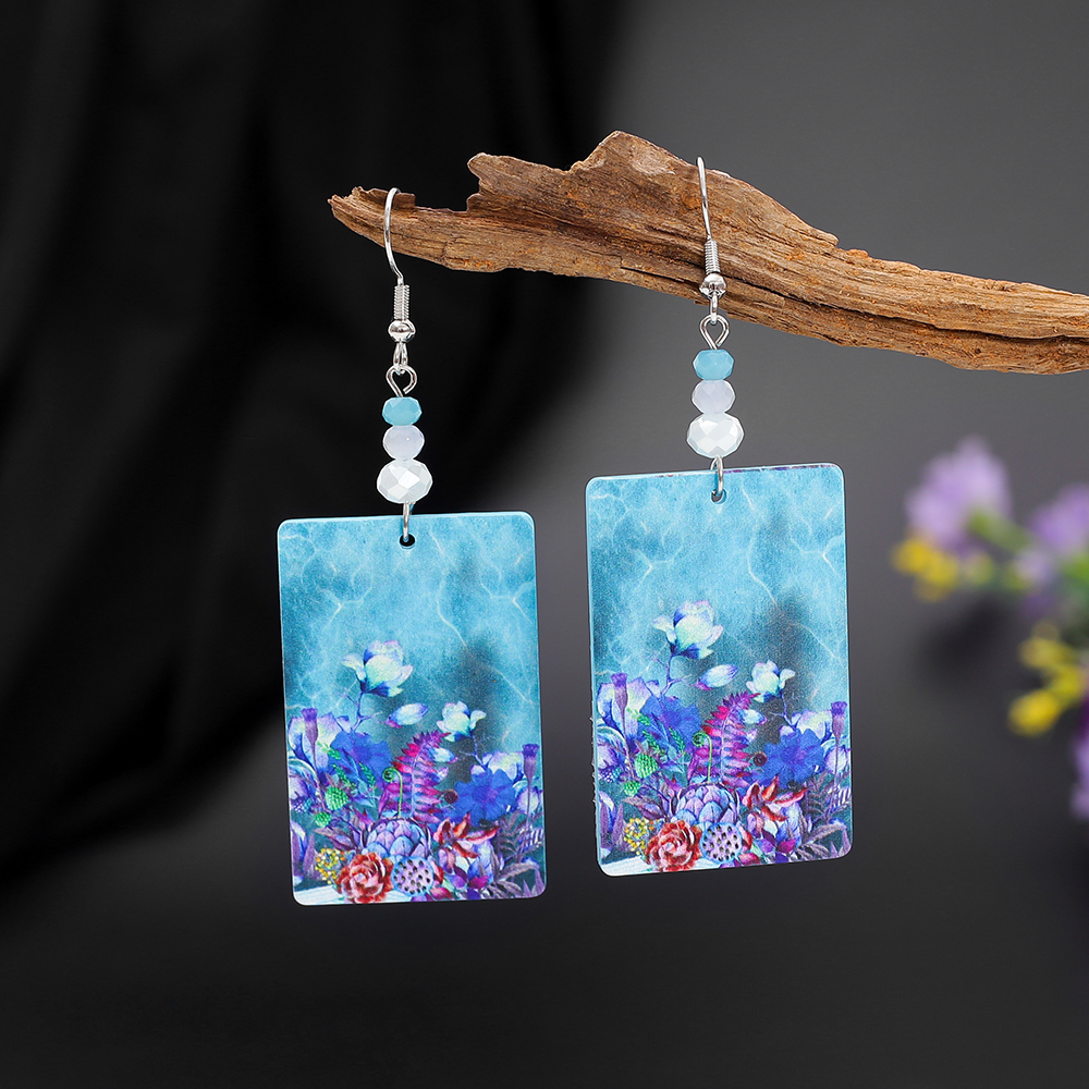 Fashion Blue Acrylic Colorful  - Vintage Fashion Illustrations review and price