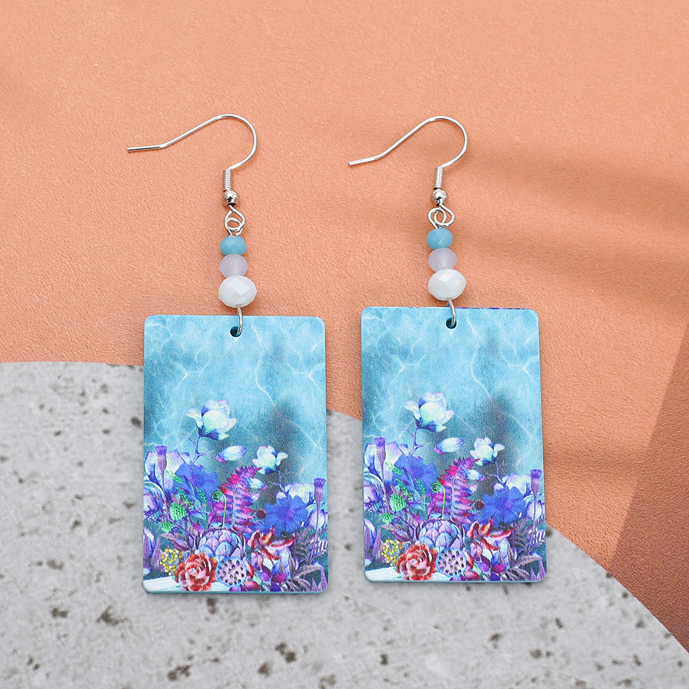 Fashion Blue Acrylic Colorful  - Vintage Fashion Illustrations review and price