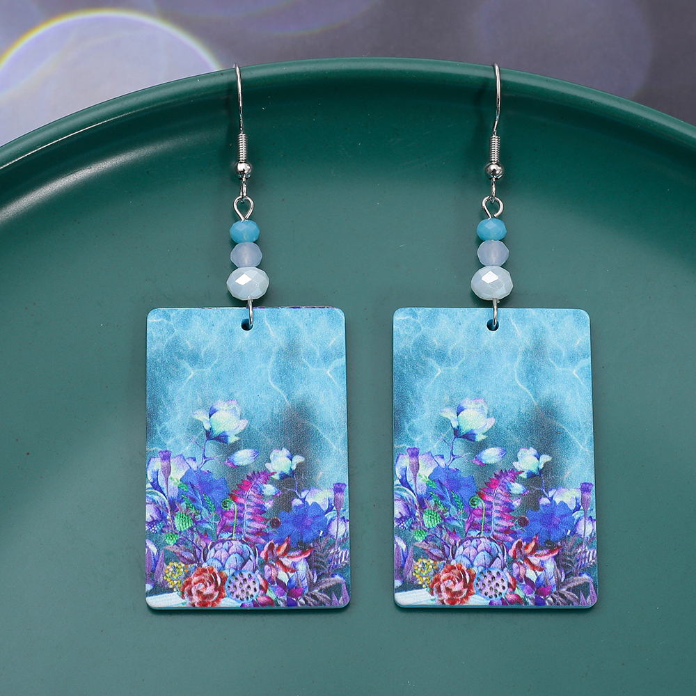 Fashion Blue Acrylic Colorful  - Vintage Fashion Illustrations review and price