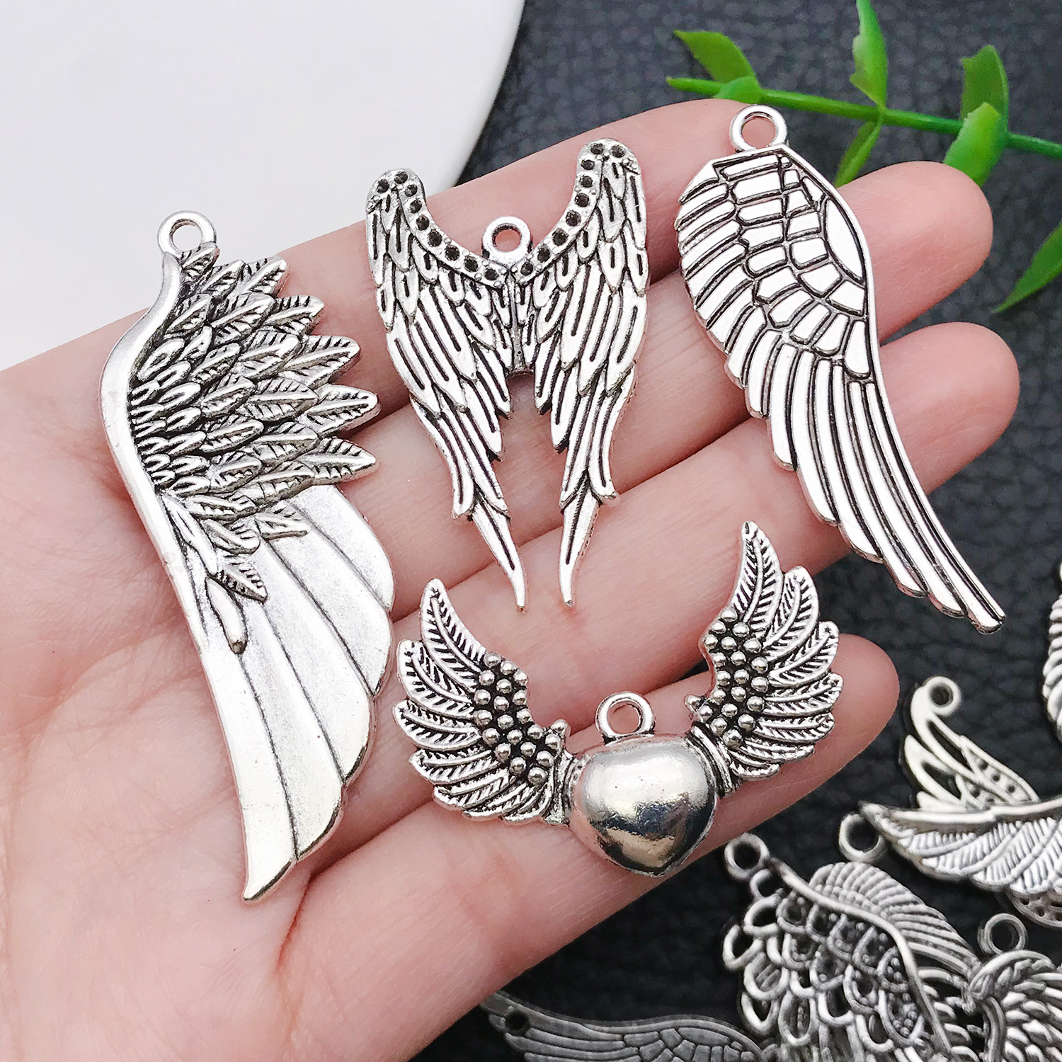 Angel Wing Charms, New 22/42 P - Vintage Fashion Words review and price