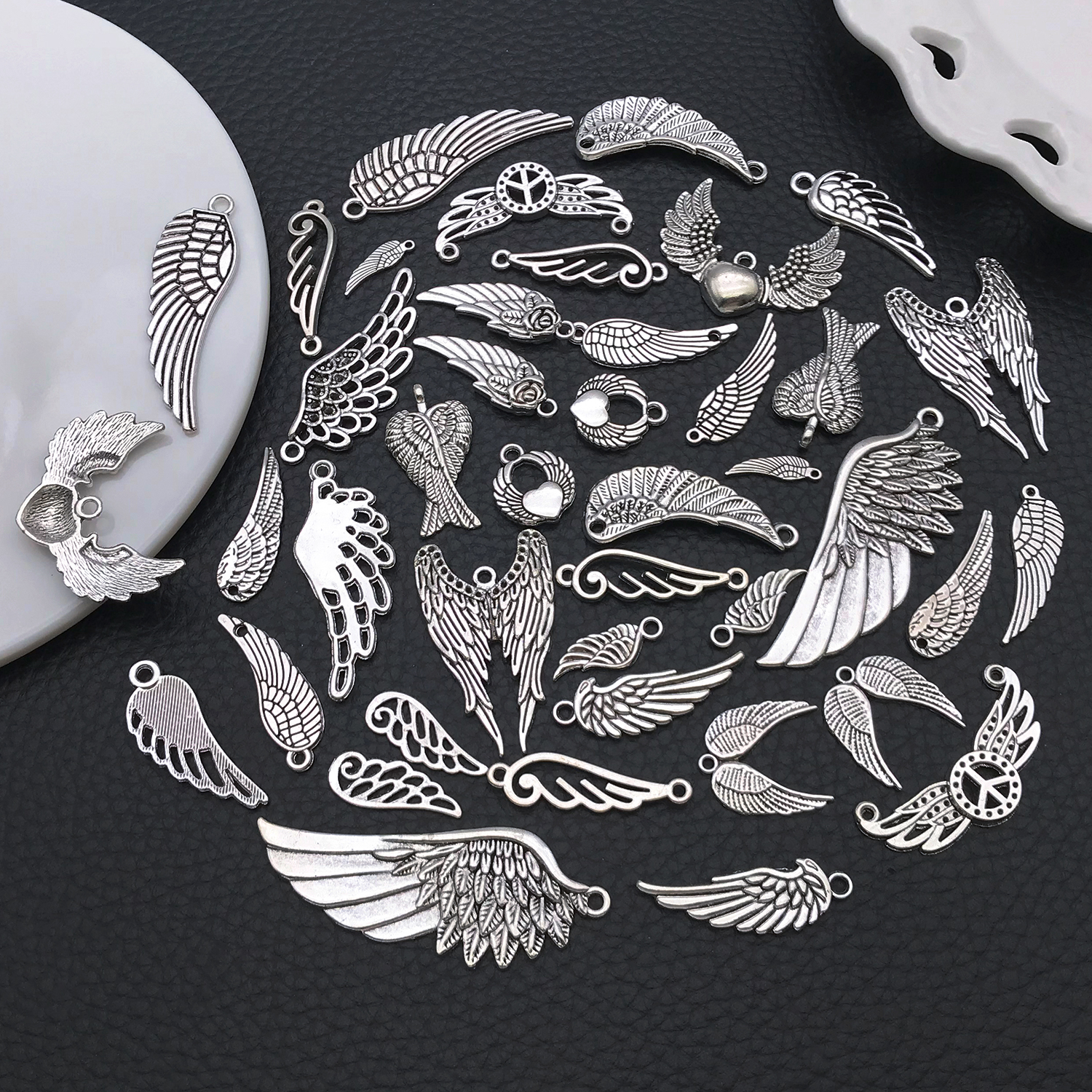 Angel Wing Charms, New 22/42 P - Vintage Fashion Words review and price