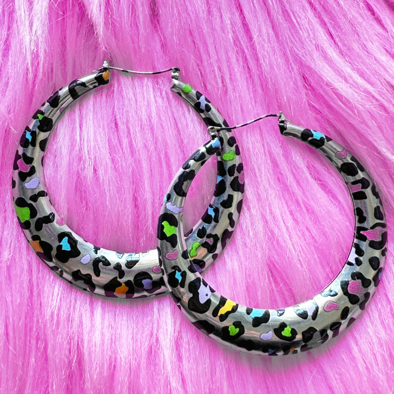 Y2K Colorful Leopard Print Big - Vintage Fashion Illustrations review and price